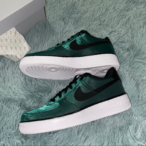 New Size 8.5 Nike Air Force Ones Metallic Green - Picture 4 of 6